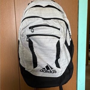 Adidas White and Black Backpack